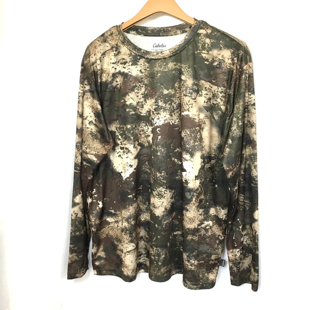 * Cabela’s Camo Weatherproof Shielding  LS Tee Shirt Size 2XL